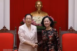 越共中央民运部部长张氏梅会见日本自民党女性活跃推进本部长一行