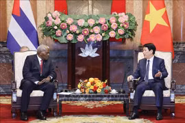 越南国家主席梁强会见古巴全国人民政权代表大会主席埃斯特万·拉索·埃尔南德斯 图自越通社