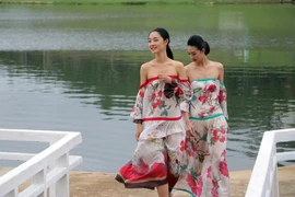 宝禄丝绸和林同土锦时装秀在大叻市举行（组图）