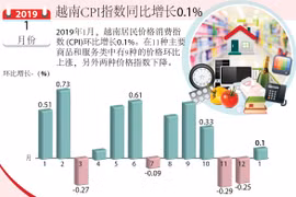 图表新闻：越南CPI指数同比增长0.1%