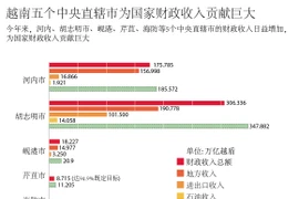 越南五个中央直辖市为国家财政收入贡献巨大