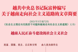 图表新闻：越共中央总书记阮富仲编写关于越南走向社会主义道路的文章简要