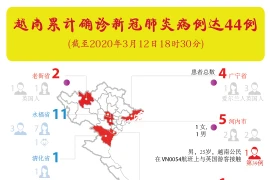 图表新闻：越南累计确诊新冠肺炎病例达44例