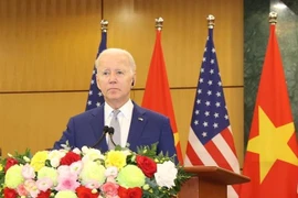 美国总统乔·拜登在与越共中央总书记阮富仲会谈后举行联合记者会上的讲话 （译本）