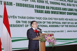 越南国会主席王廷惠出席促进越南与印尼经贸、投资合作的法律政策论坛