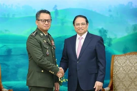 越南政府总理范明政会见柬埔寨副首相兼国防大臣迪西哈