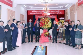 胡志明市领导祝贺老挝国庆48周年