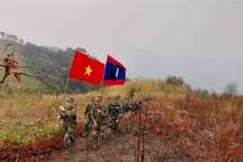 在越老共同边界线协调配合进行联合巡逻 