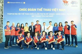 越南体育代表团举行第19届亚运会出征仪式