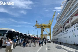 岘港市接待乘坐游轮来到岘港观光旅游的1700名国际游客