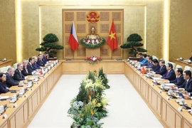 政府总理范明政与捷克总理彼得•菲亚拉举行会谈