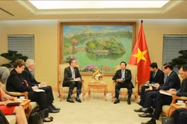 越南政府副总理陈红河会见全球人类与地球能源联盟基金总裁