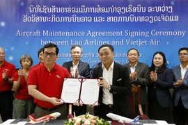越捷航空和老挝航空公司签署飞机维修合作协议