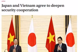 日本媒体纷纷报道越南国家主席武文赏访日