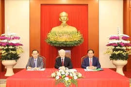 越共中央总书记阮富仲同法国总统马克龙举行电话会谈 