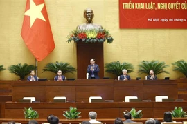 国会主席王廷惠主持召开全国法律和决议实施工作会议