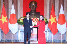 越南国家副主席武氏映春会见日本皇嗣秋筱宫文仁亲王和纪子王妃