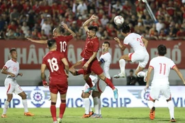 越南队在与中国香港队的友谊赛中以1-0获胜