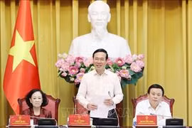 国家主席武文赏主持革新40年里若干理论和实践问题总结指导委员会第一次会议