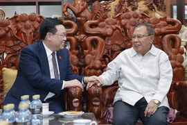 国会主席王廷惠与老挝前高层领导人举行会晤