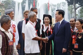 国家主席武文赏会见少数民族乡贤代表