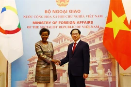 越南外交部长裴青山与法语国家国际组织秘书长路易丝·穆希基瓦博举行会谈
