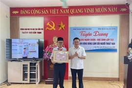 国家主席阮春福向勇敢救人的学生致表扬信