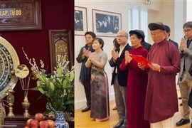 越南驻法国大使馆举行雄王祭祖仪式