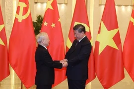 中国国家主席习近平为越共中央总书记阮富仲访华举行欢迎仪式