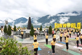 第八届国际瑜伽日活动在老街省沙坝举行 促进越印文化交流