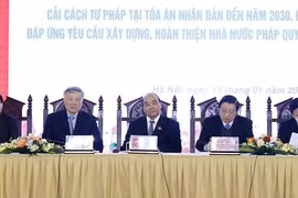 阮春福主席：法院部门和司法体系要大刀阔斧推进改革