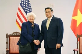 越南政府总理范明政会见美国财政部长珍妮特·耶伦