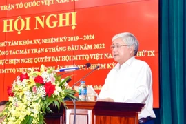 越南祖国阵线中央委员会主席杜文战在兴安省进行调研