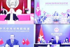 越共中央对外部长与中共中央对外联络部长举行视频会谈