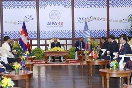 柬埔寨王国国会主席韩桑林会见AIPA议会代表团团长