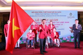 越南体育代表团出征第11届东南亚残疾人运动会