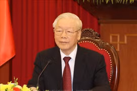 越南党、国家领导人就老挝和柬埔寨传统新年致贺信