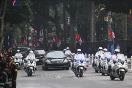 美朝领导人会晤：朝鲜最高领导人金正恩车队抵达美利亚酒店（组图）