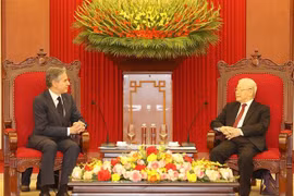 越南高层领导会见美国国务卿布林肯