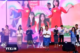 2024年越南夏令营开营仪式的表演节目。图自越通社