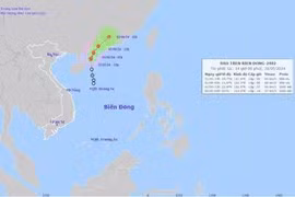 “马力斯”台风的路径图。图自国家气象水文预报中心