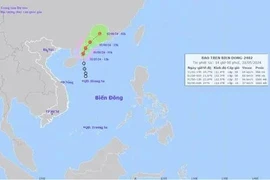 “马力斯”台风的路径图。图自国家气象水文预报中心