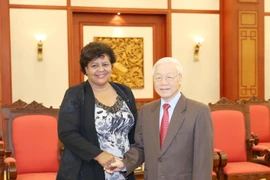 越共中央总书记阮富仲会见古巴客人