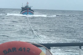 成功营救在越中北部湾共同渔区遇险的8名渔民