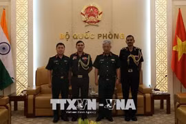 越南国防部副部长阮志咏会见印度和以色列驻越武官