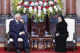 越南国家代主席邓氏玉盛会见白俄罗斯上议院议长米亚斯尼科维奇