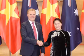 国会主席阮氏金银与澳大利亚众议院议长托尼•史密斯举行会谈