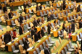联合国大会为越南国家主席陈大光逝世默哀一分钟