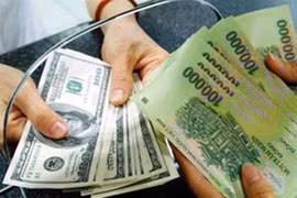  16日越盾兑美元中心汇率上涨20越盾