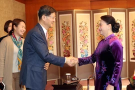 阮氏金银会见部分韩国经济集团代表